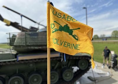 Refreshing paint on A4 at WI Veterans Memorial on HWY 12 Sauk Prairie